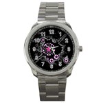 Pink Star Explosion Sport Metal Watch