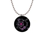 Pink Star Explosion 1  Button Necklace