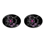 Pink Star Explosion Cufflinks (Oval)