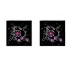 Pink Star Explosion Cufflinks (Square)