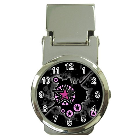 Pink Star Explosion Money Clip Watch from ArtsNow.com Front