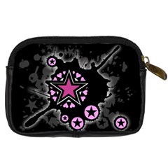 Pink Star Explosion Digital Camera Leather Case from ArtsNow.com Back