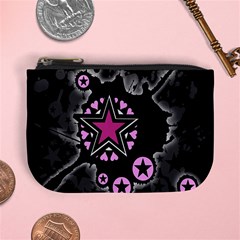 Pink Star Explosion Mini Coin Purse from ArtsNow.com Front