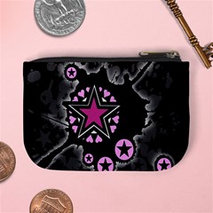 Pink Star Explosion Mini Coin Purse from ArtsNow.com Back