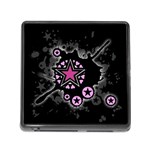 Pink Star Explosion Memory Card Reader with Storage (Square)