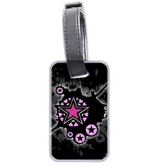 Pink Star Explosion Luggage Tag (two sides) from ArtsNow.com Front