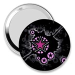 Pink Star Explosion 3  Handbag Mirror