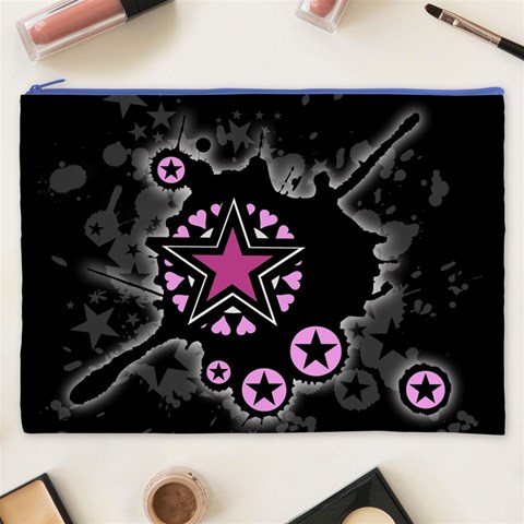 Pink Star Explosion Cosmetic Bag (XXXL) from ArtsNow.com Front