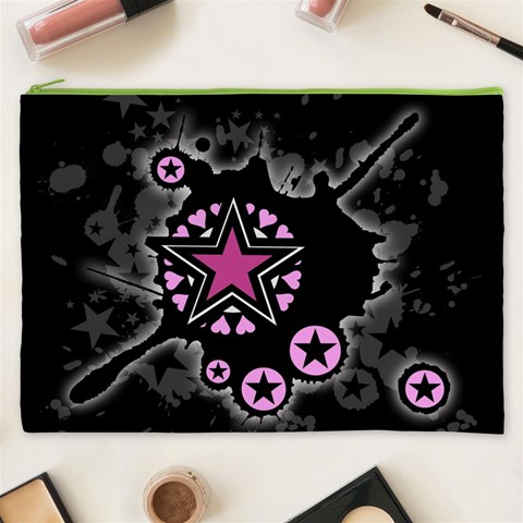 Pink Star Explosion Cosmetic Bag (XXXL) from ArtsNow.com Front