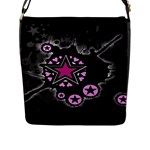 Pink Star Explosion Flap Closure Messenger Bag (Large)