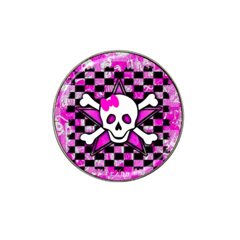 Pink Star Skull Hat Clip Ball Marker (10 pack) from ArtsNow.com Front