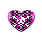 Pink Star Skull Heart Coaster (4 pack)