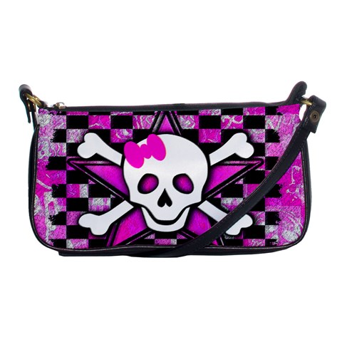 Pink Star Skull Shoulder Clutch Bag from ArtsNow.com Front