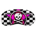 Pink Star Skull Checker Sleeping Mask