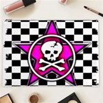 Pink Star Skull Checker Cosmetic Bag (XXL)