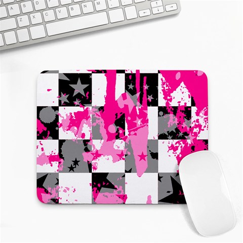 Pink Star Splatter Small Mousepad from ArtsNow.com Front