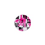 Pink Star Splatter 1  Mini Button