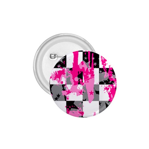 Pink Star Splatter 1.75  Button from ArtsNow.com Front