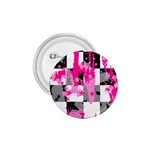 Pink Star Splatter 1.75  Button