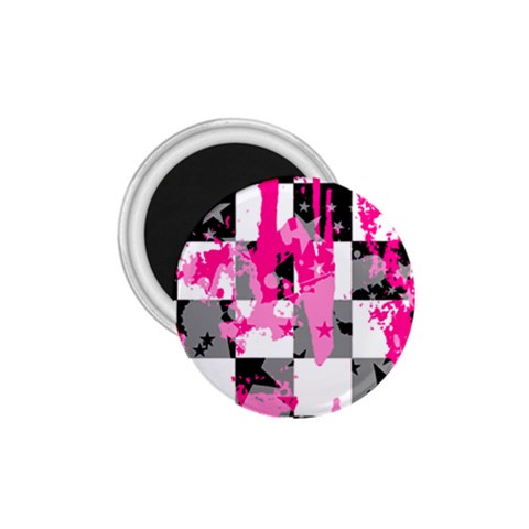 Pink Star Splatter 1.75  Magnet from ArtsNow.com Front