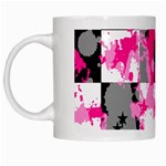 Pink Star Splatter White Mug