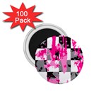 Pink Star Splatter 1.75  Magnet (100 pack) 