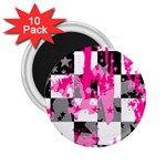 Pink Star Splatter 2.25  Magnet (10 pack)