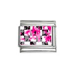 Pink Star Splatter Italian Charm (9mm)