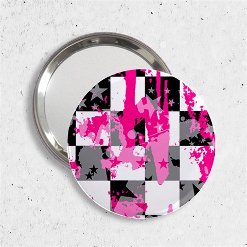 Pink Star Splatter 2.25  Handbag Mirror from ArtsNow.com Front