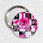 Pink Star Splatter 2.25  Handbag Mirror