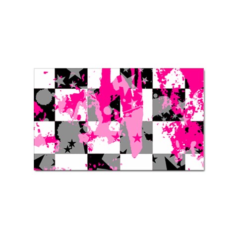 Pink Star Splatter Sticker (Rectangular) from ArtsNow.com Front