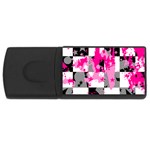 Pink Star Splatter USB Flash Drive Rectangular (4 GB)
