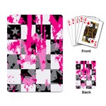 Pink Star Splatter Playing Cards Single Design