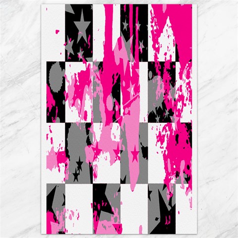 Pink Star Splatter Canvas 20  x 30  from ArtsNow.com 19.62 x28.9  Canvas - 1