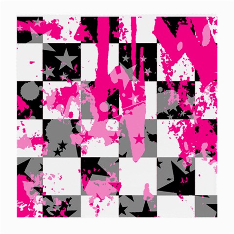 Pink Star Splatter Glasses Cloth (Medium, Two Sides) from ArtsNow.com Front