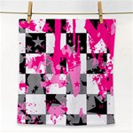 Pink Star Splatter Face Towel