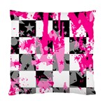 Pink Star Splatter Cushion Case (One Side)