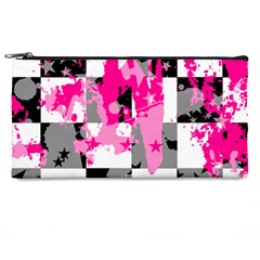 Pink Star Splatter Pencil Case from ArtsNow.com Front