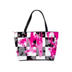 Pink Star Splatter Classic Shoulder Handbag from ArtsNow.com Back