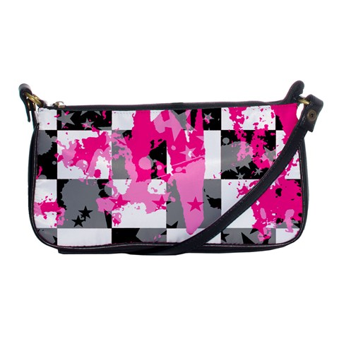 Pink Star Splatter Shoulder Clutch Bag from ArtsNow.com Front