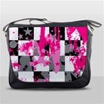 Pink Star Splatter Messenger Bag