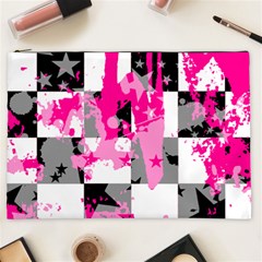 Pink Star Splatter Cosmetic Bag (XXL) from ArtsNow.com Front