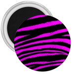 Pink Zebra 3  Magnet