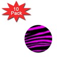 Pink Zebra 1  Mini Magnet (10 pack) 