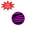 Pink Zebra 1  Mini Button (100 pack) 