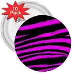 Pink Zebra 3  Button (10 pack)