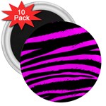 Pink Zebra 3  Magnet (10 pack)