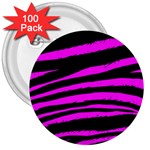 Pink Zebra 3  Button (100 pack)