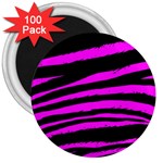 Pink Zebra 3  Magnet (100 pack)