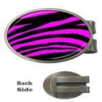 Pink Zebra Money Clip (Oval)